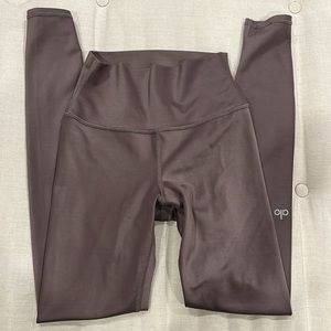 Alo Yoga Purple Shiny High Waisted Full Length Leggings Sz Small